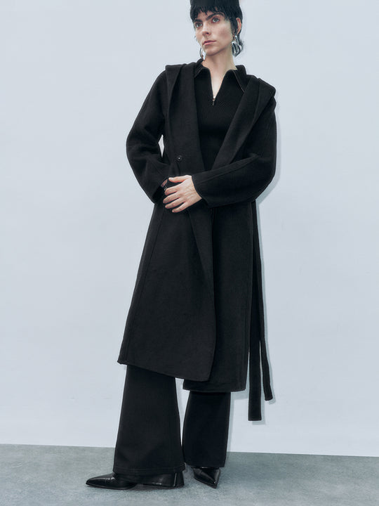 Loose Bathrobe Wool Blend Coats