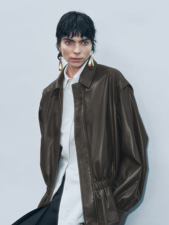 Giacche in pelle vegana a vita svasata