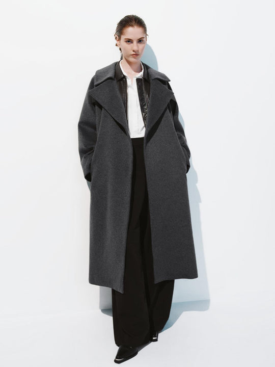 Abrigos Trench Oversize con Cintura Entallada