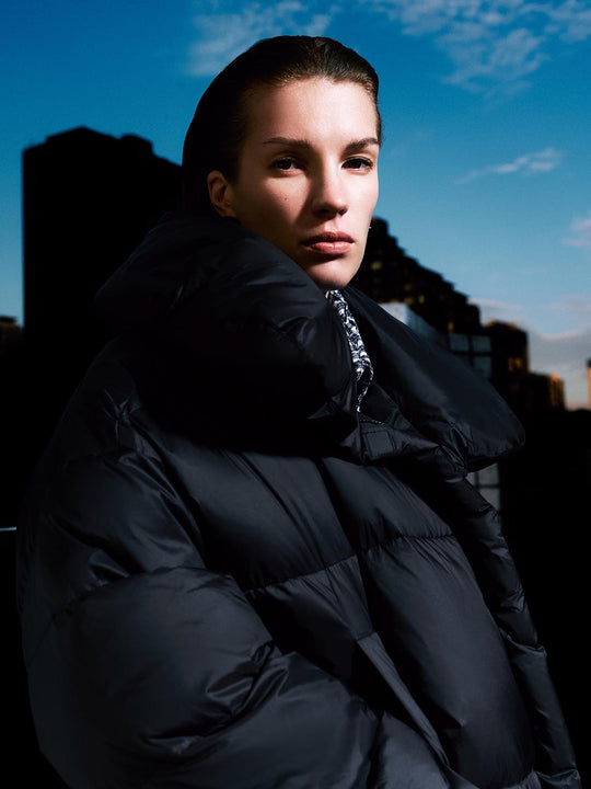 Large Collar Quilted Down Jackets