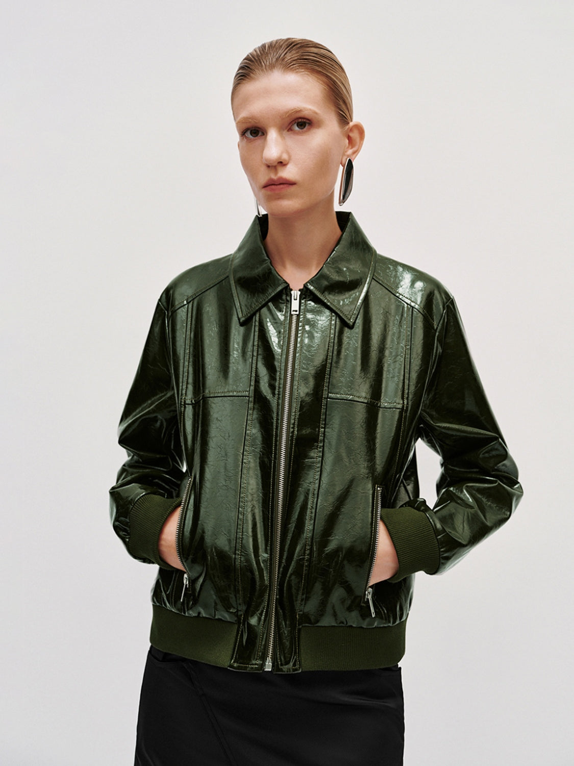 Zip Pockets Bomber Jackets