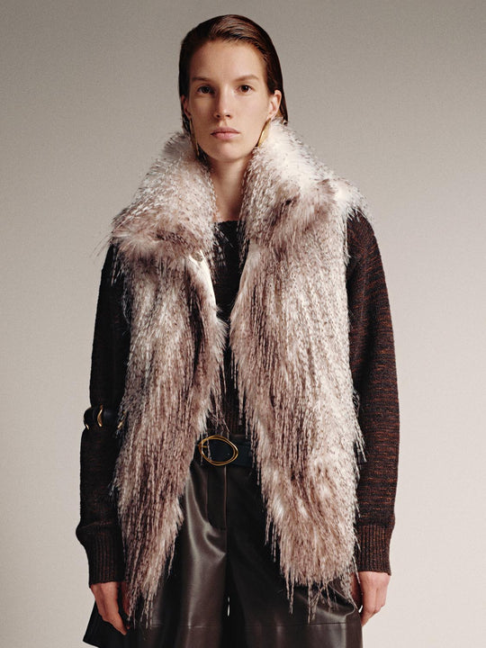 Ärmellose Kunstpelzjacken