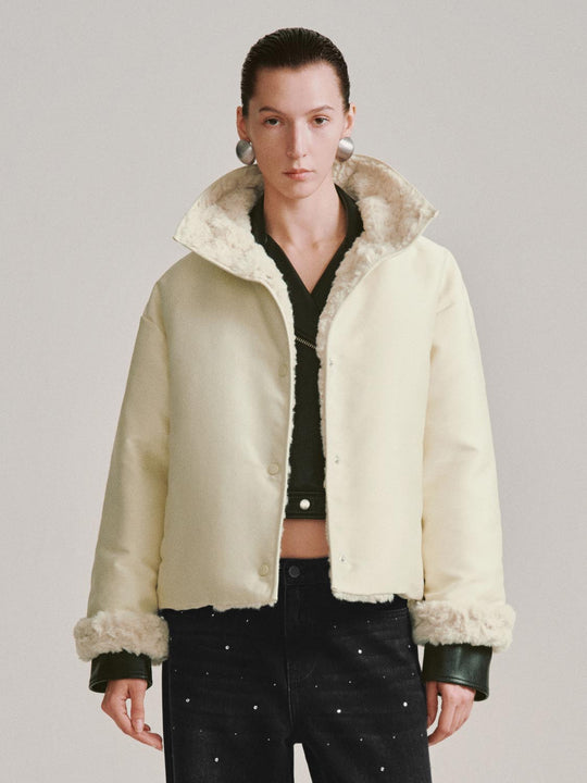 Faux Fur Trim Down Jackets