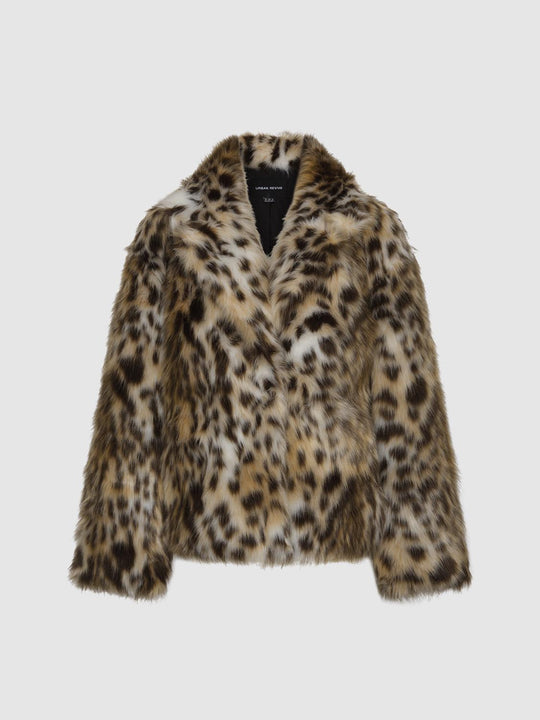 Leopard Print Faux Fur Coats
