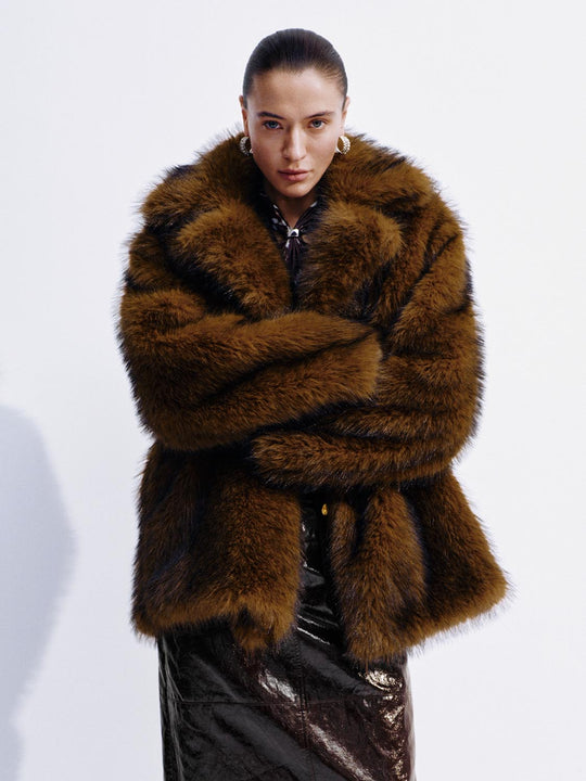Collared Faux Fur Jackets