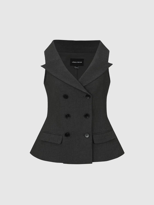 Gilet sartoriale smanicato doppiopetto