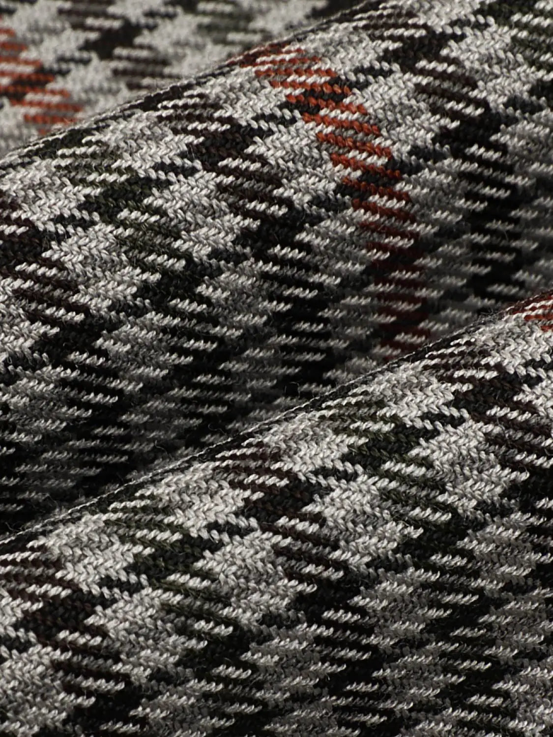 Urban Revivo Fashion blazer fabric in gray-black tweed with subtle red accents