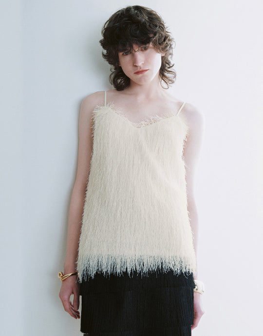 Fuzzy V-Neck Cami Top