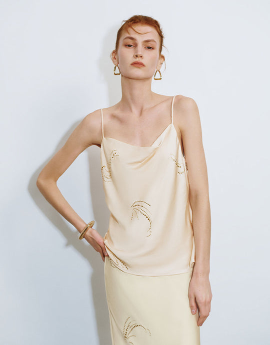 Camisole-Top mit Wasserfallausschnitt