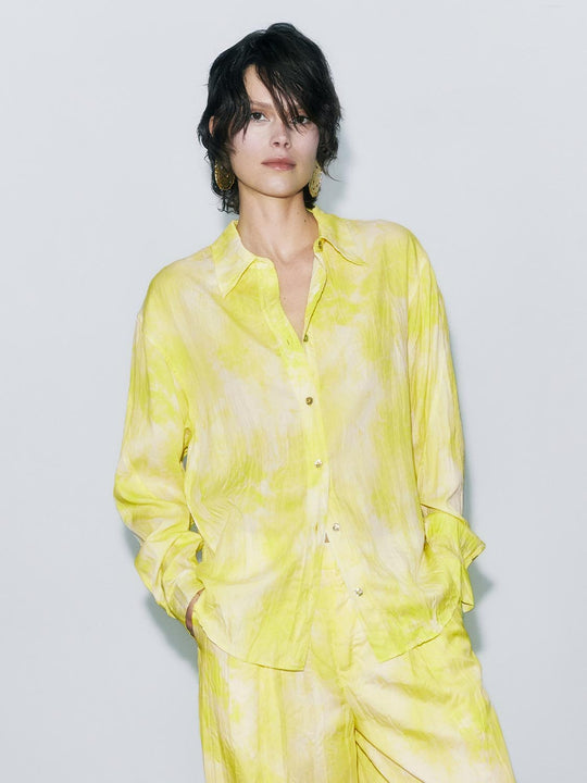 Colorblock lockere Hemden