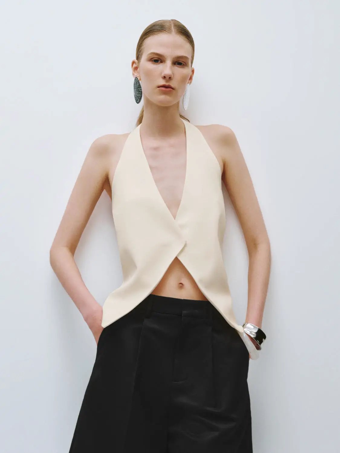 Halter Neck Waistcoats by Urban Revivo Fashion