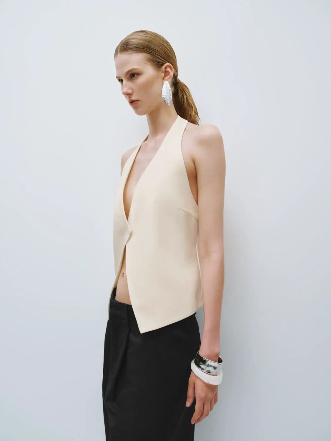 Halter Neck Waistcoats by Urban Revivo Fashion
