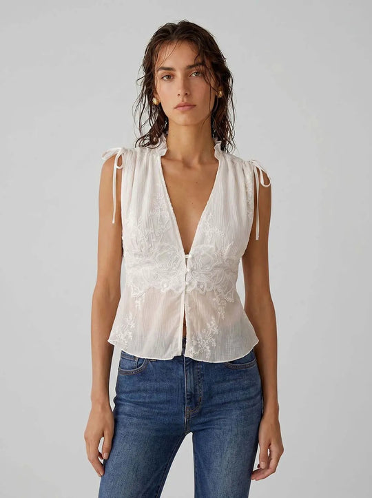 Lace Embroidered Shirts