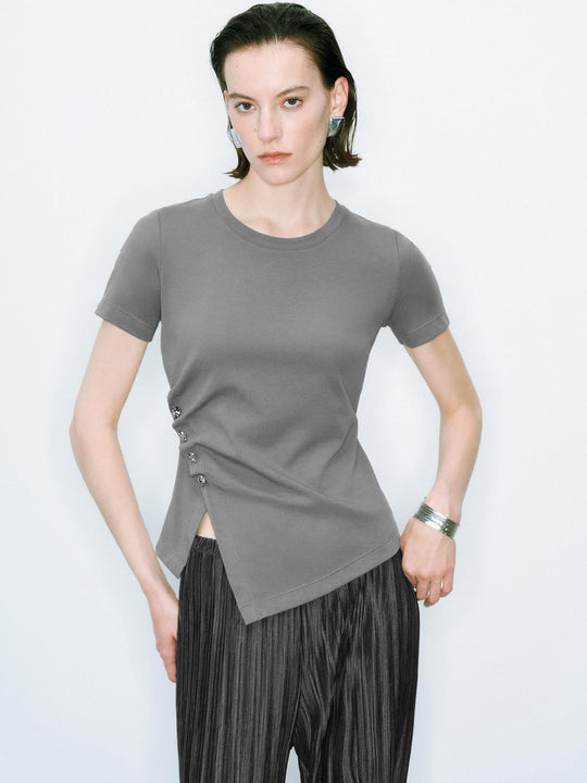 T-shirts à ourlet fendu