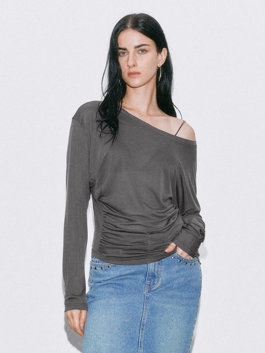 Ein-Schulter-T-Shirts