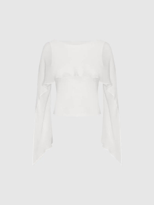 Ruffle Long Sleeve Blouse