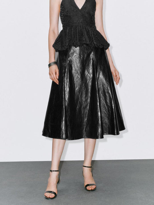 Maxiröcke aus veganem Leder