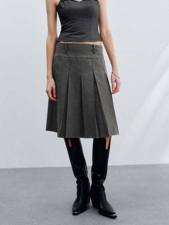 Pleated A-Line Skirts