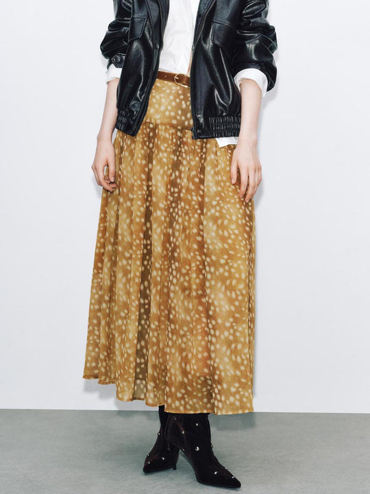 Faldas largas maxi en línea A con estampado floral