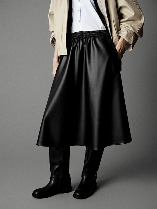 Schlupf A-Linien Midi-Röcke