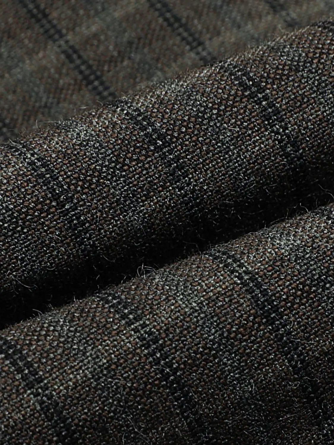 A-Line Skirt fabric close-up in dark brown and black textured weave
