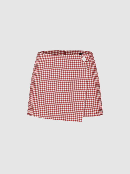 Short mini à carreaux