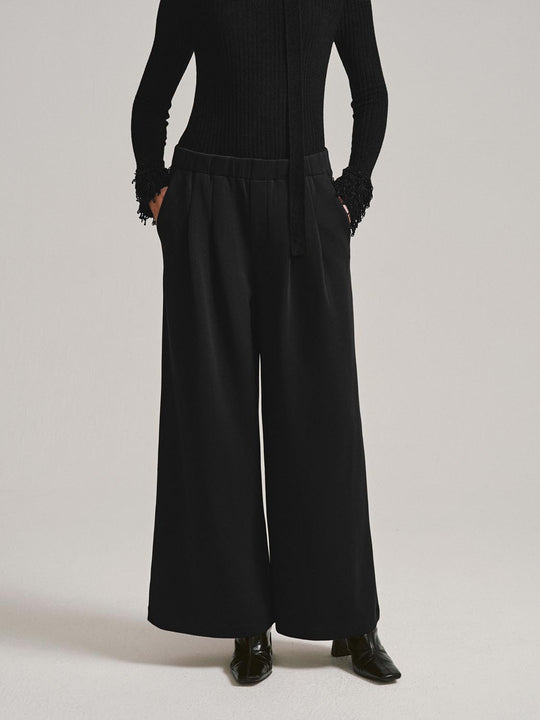 Pleated Wide Leg Pants