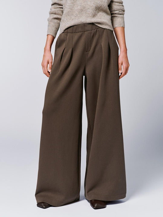 Pull On Pleated Wide Leg Pants