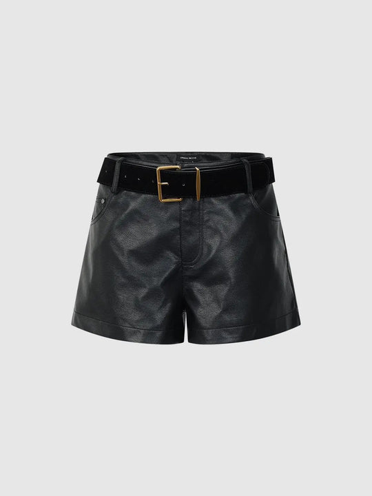 Faux Leather Mini Shorts