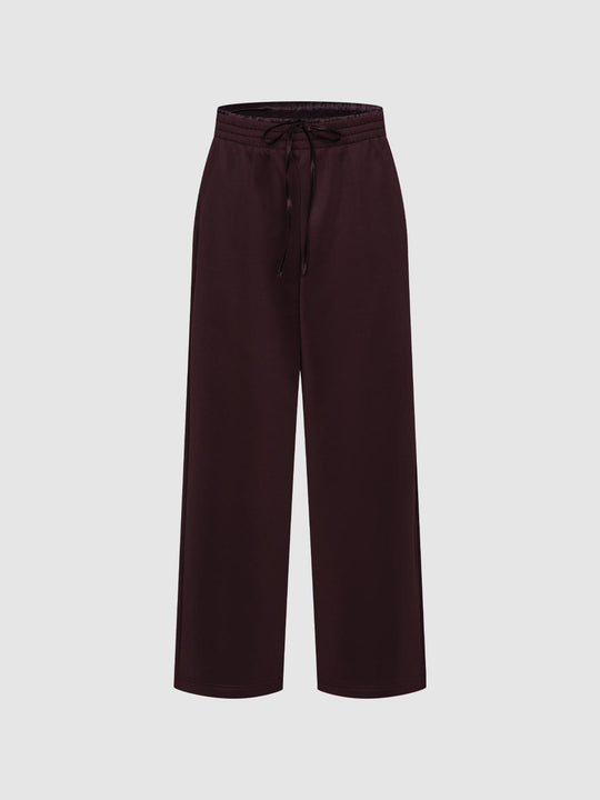 Drawstring Pull On Wide Leg Pants