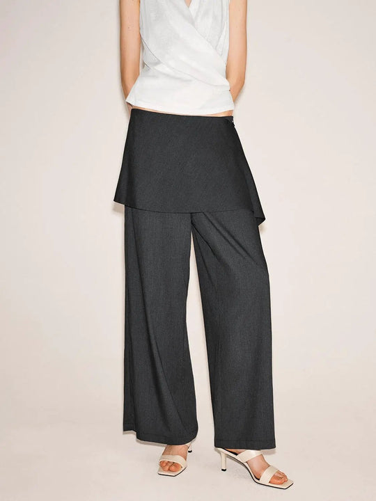 Layered Wide-leg Pants