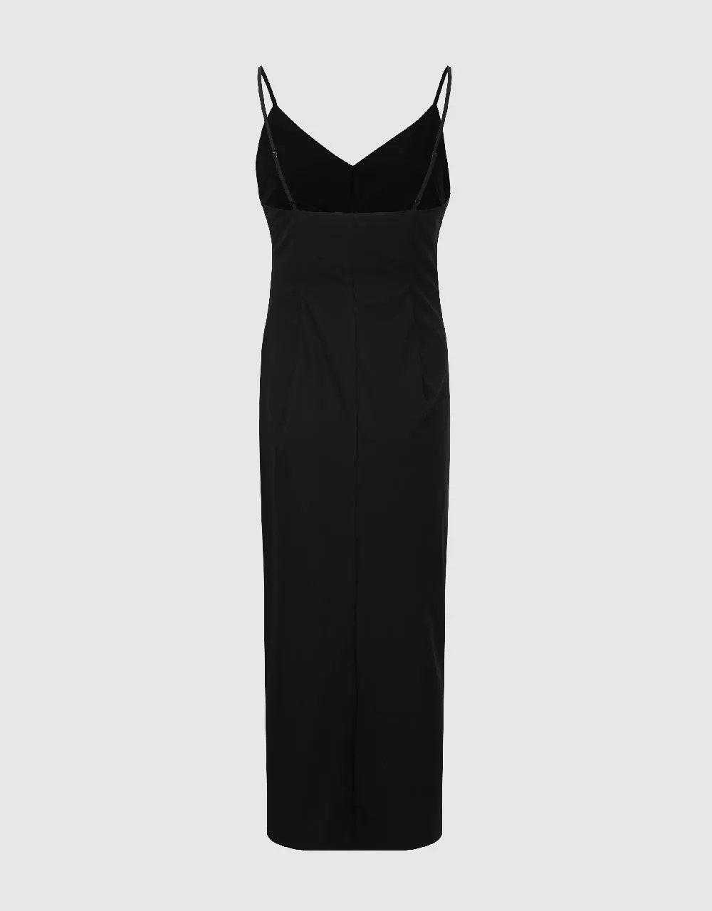 Ruched V-Neck A-Line Cami Dress by Urban Revivo Fashion