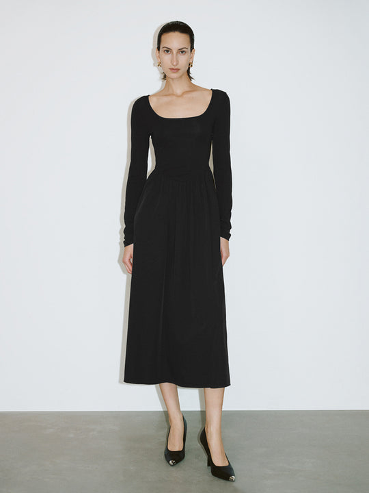 Vestidos de manga larga con corte A