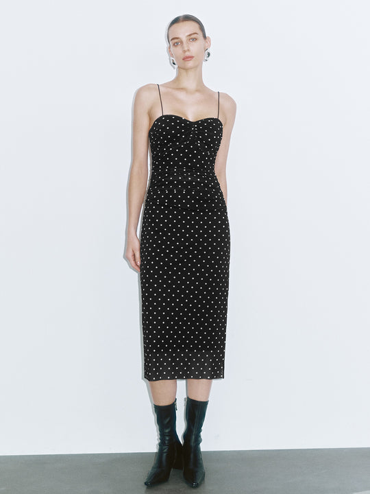 Vestiti aderenti a pois Cami