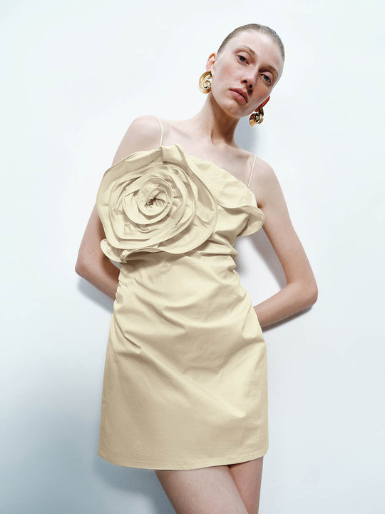 Blumen-Dekor Cami A-Linien Kleider