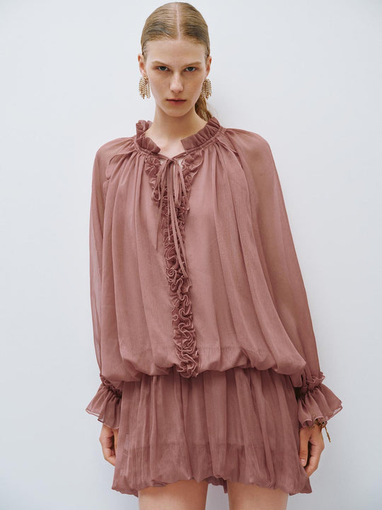 Ruffle Balloon Mini Dresses