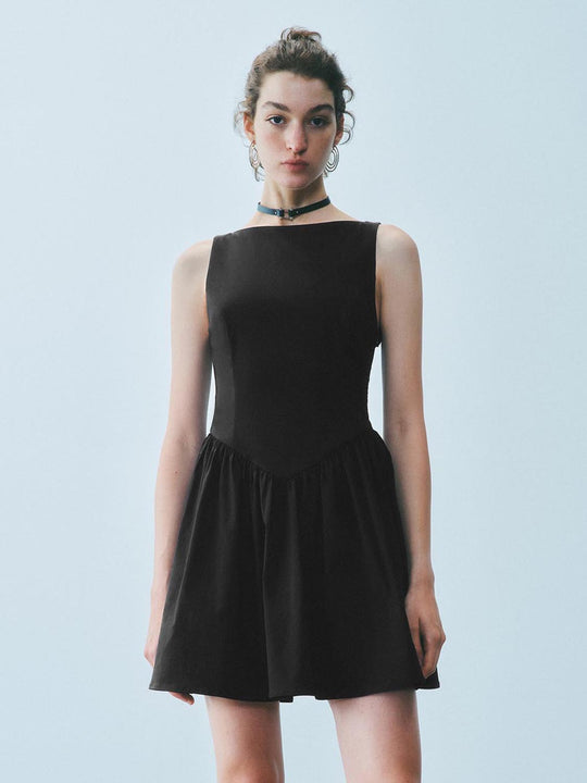 Ärmellose A-Linien Mini-Kleider