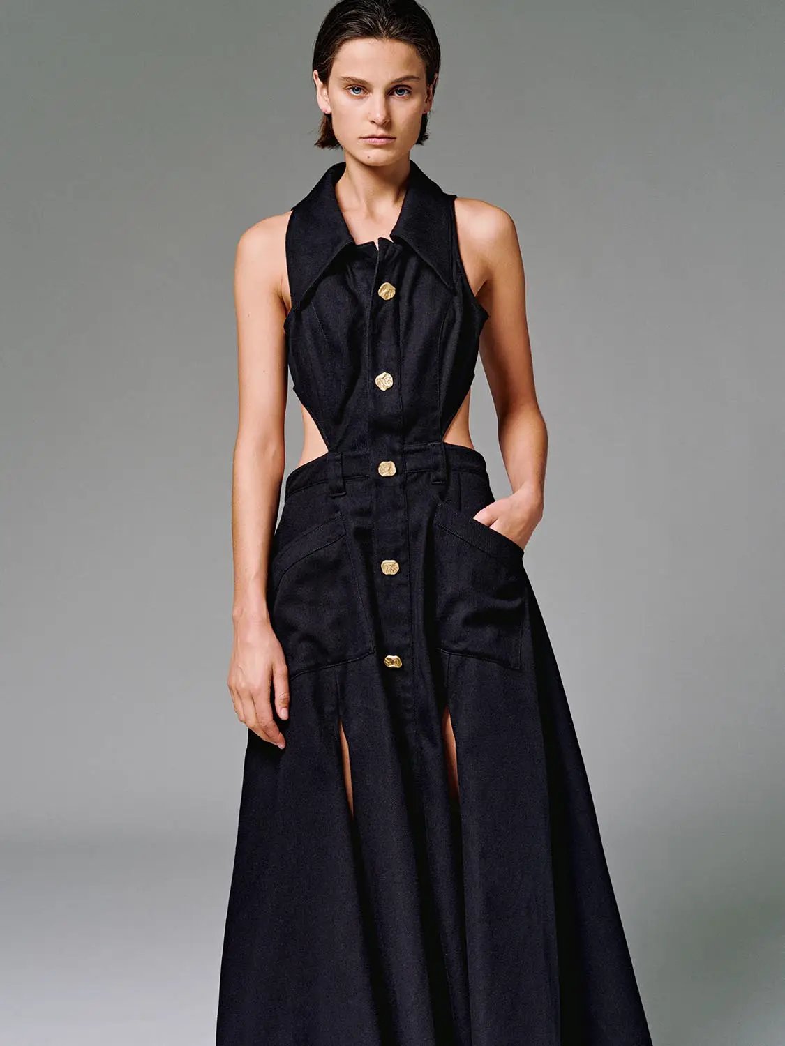 Cut Out Sleeveless Maxi Dresses by Urban Revivo Fashion