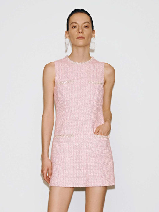 Patch Pocket Sleeveless A-Line Mini Dresses