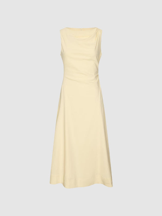 Cowl Neck Sleeveless A-Line Midi Dresses
