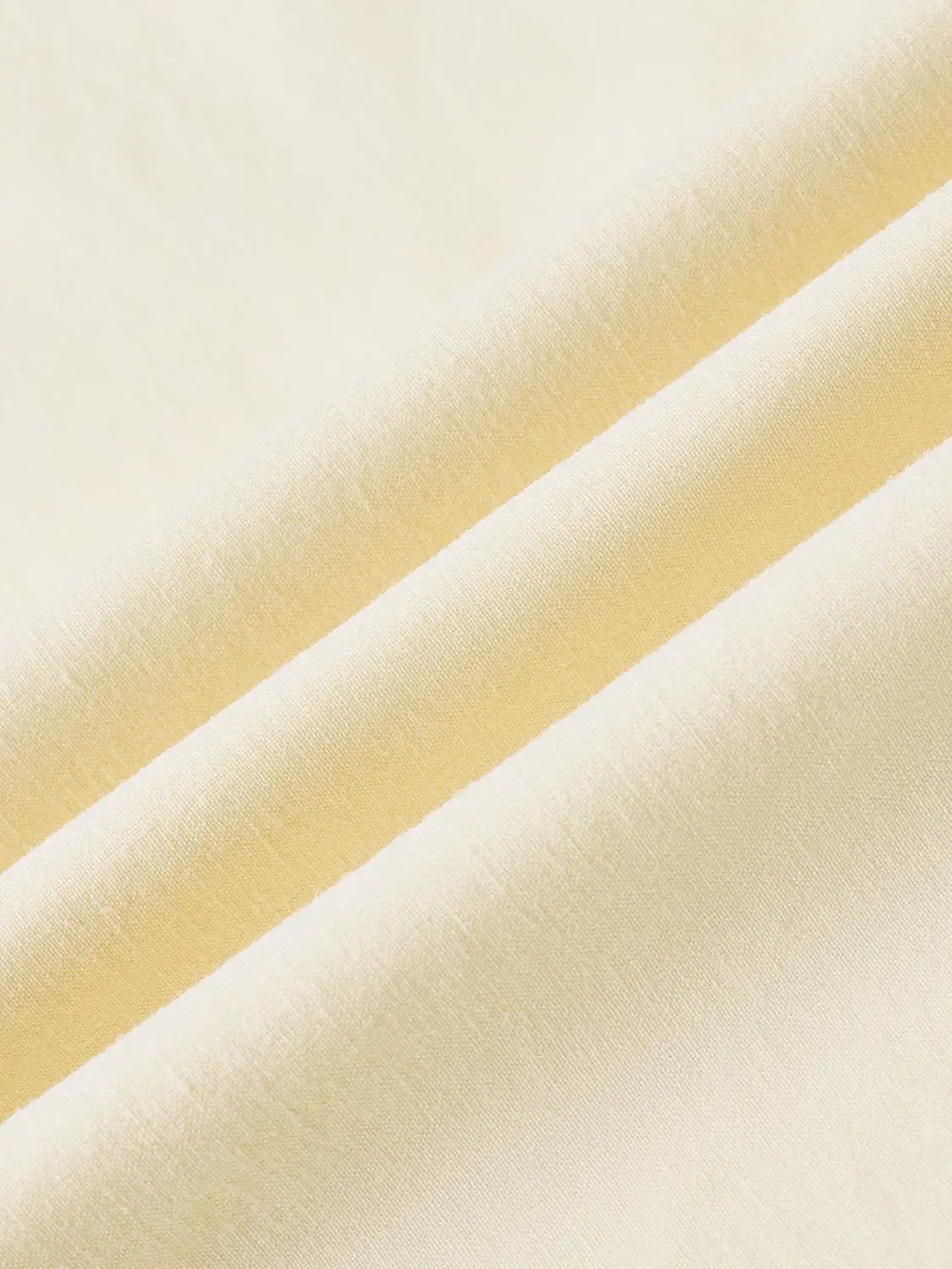 Ärmelloses A-Linien-Midikleid aus Leinenmischgewebe mit Drapierung und Wasserfallausschnitt