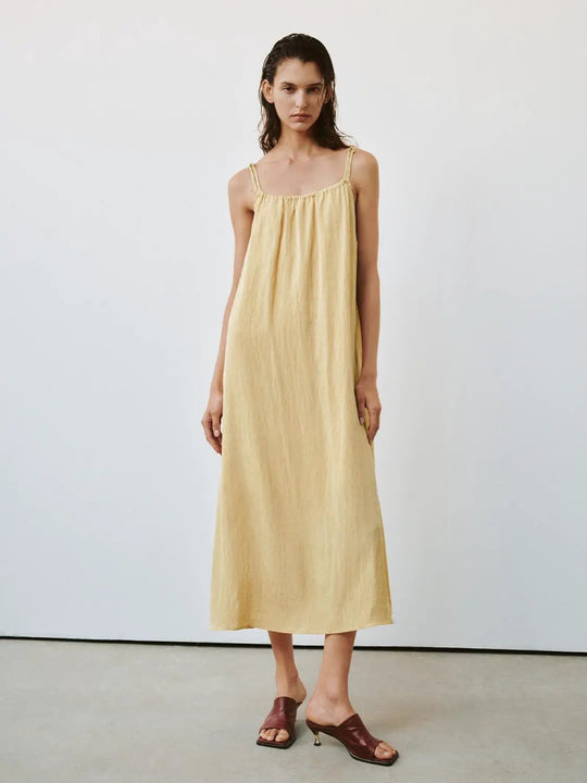 Strappy A Line Midi Dresses Elegant Everyday Party Dress