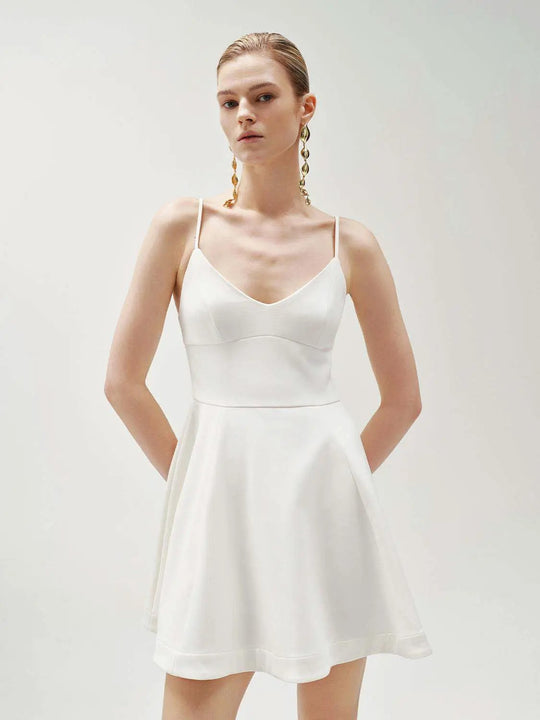 Stretch Strappy A-Line Silhouette Mini Dress