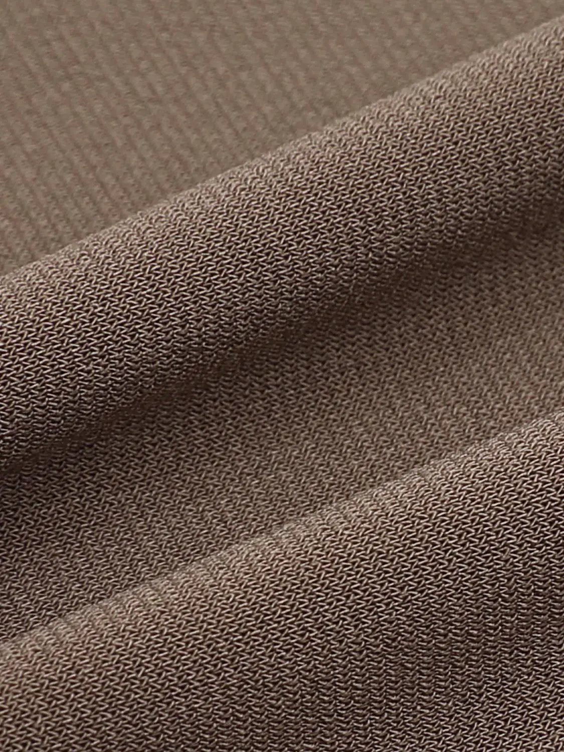 H-Line Dress in brown knit fabric with a straight silhouette.