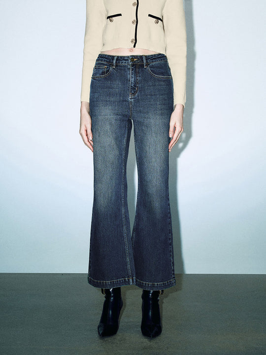 Jeans a zampa in denim