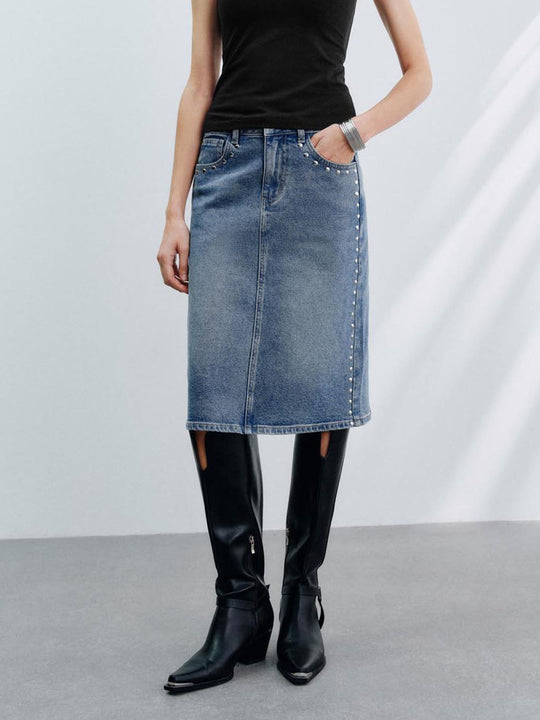 Denim Midi Skirts