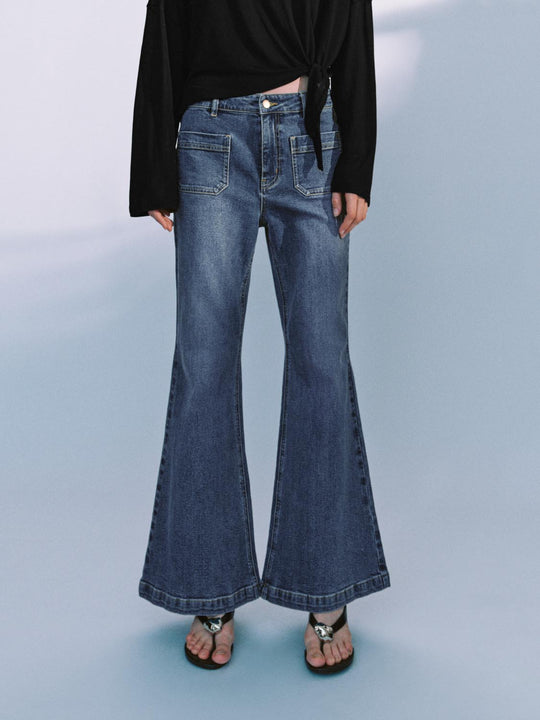 Jean évasé en denim