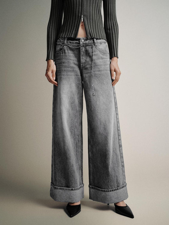 Pull On Wide Leg Jeans
