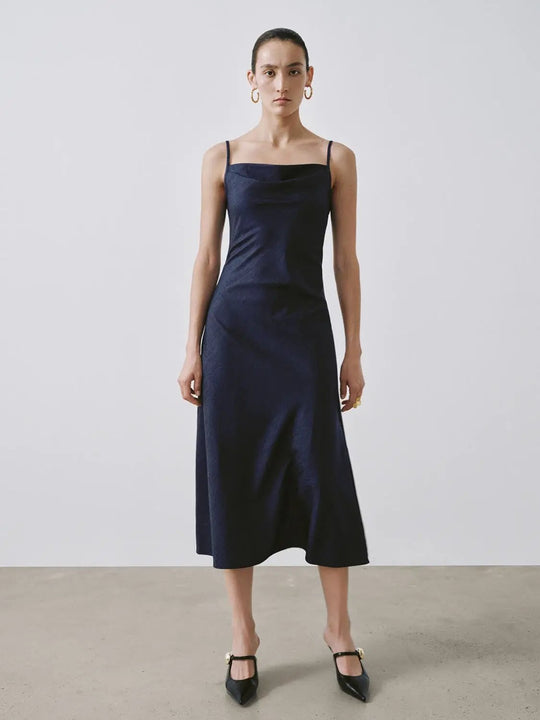Abiti midi in denim con spalline