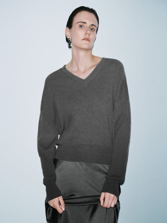 T-shirts tricotés à col en V